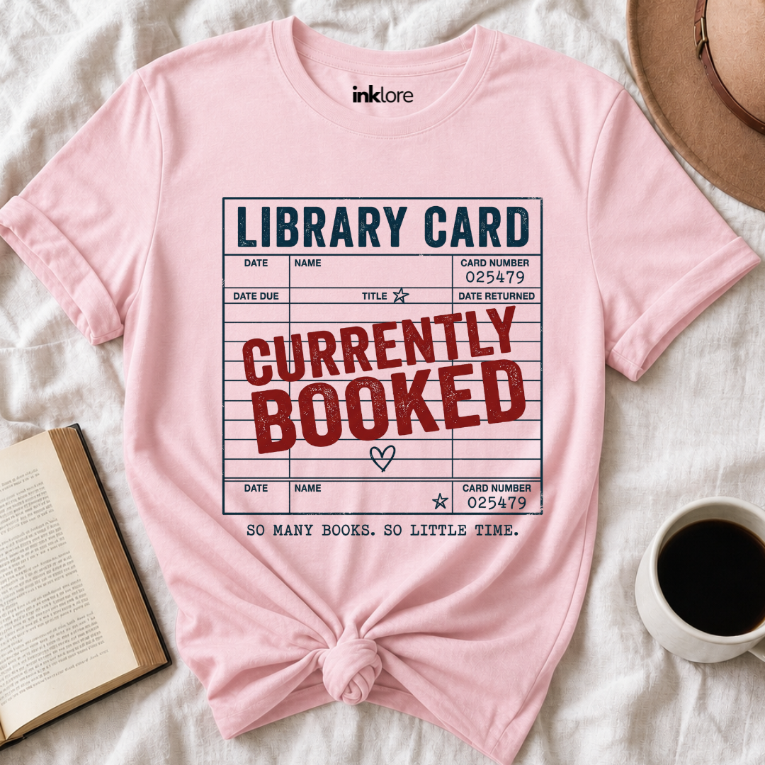 Currently Booked Library Card T Shirt Secondary image