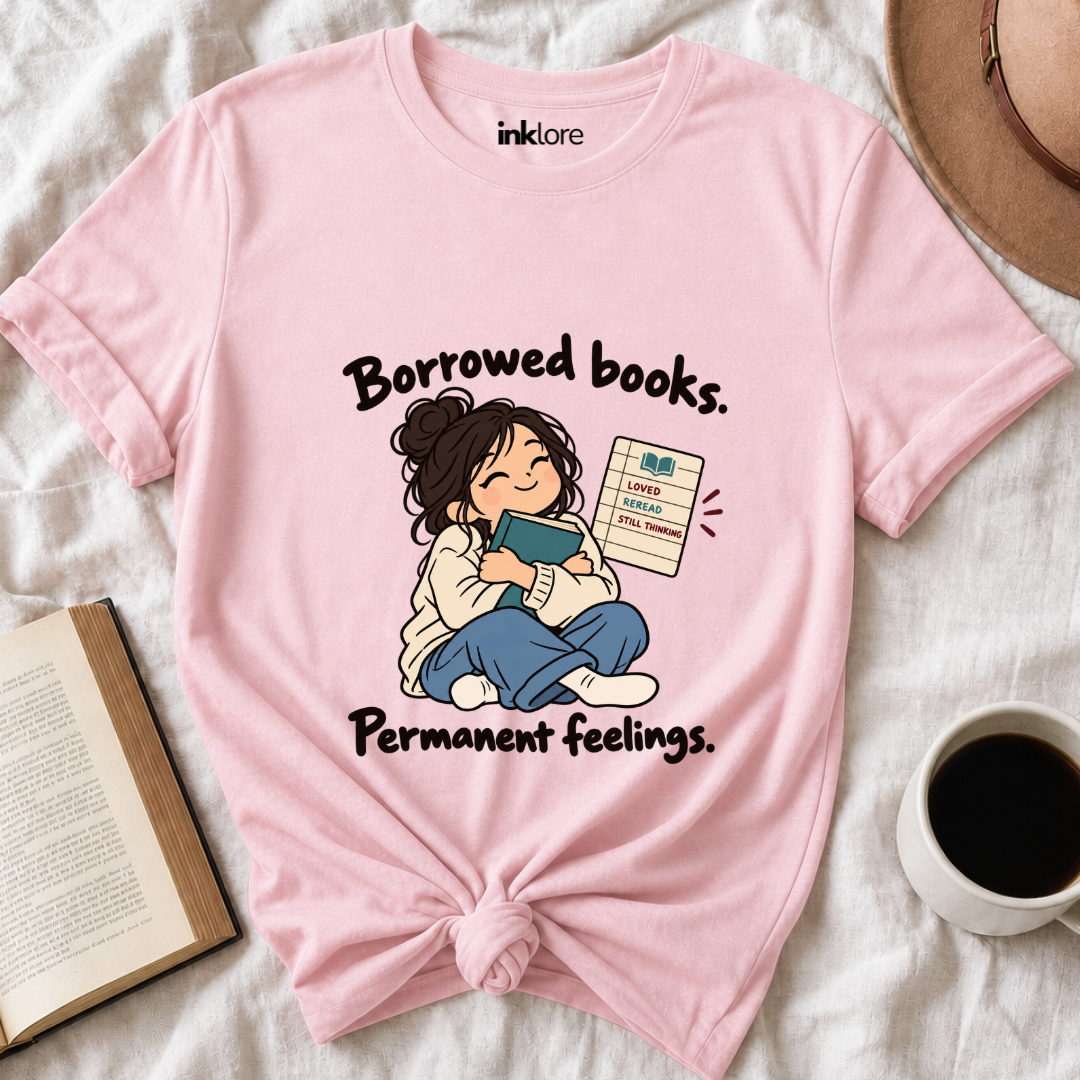 Borrowed Books Permanent Feelings T-Shirt