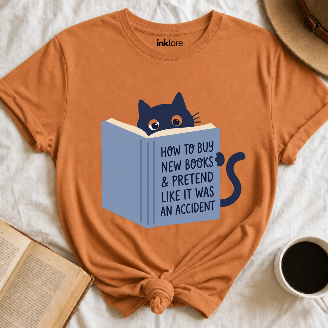 How To Buy New Books Black Cat T Shirt