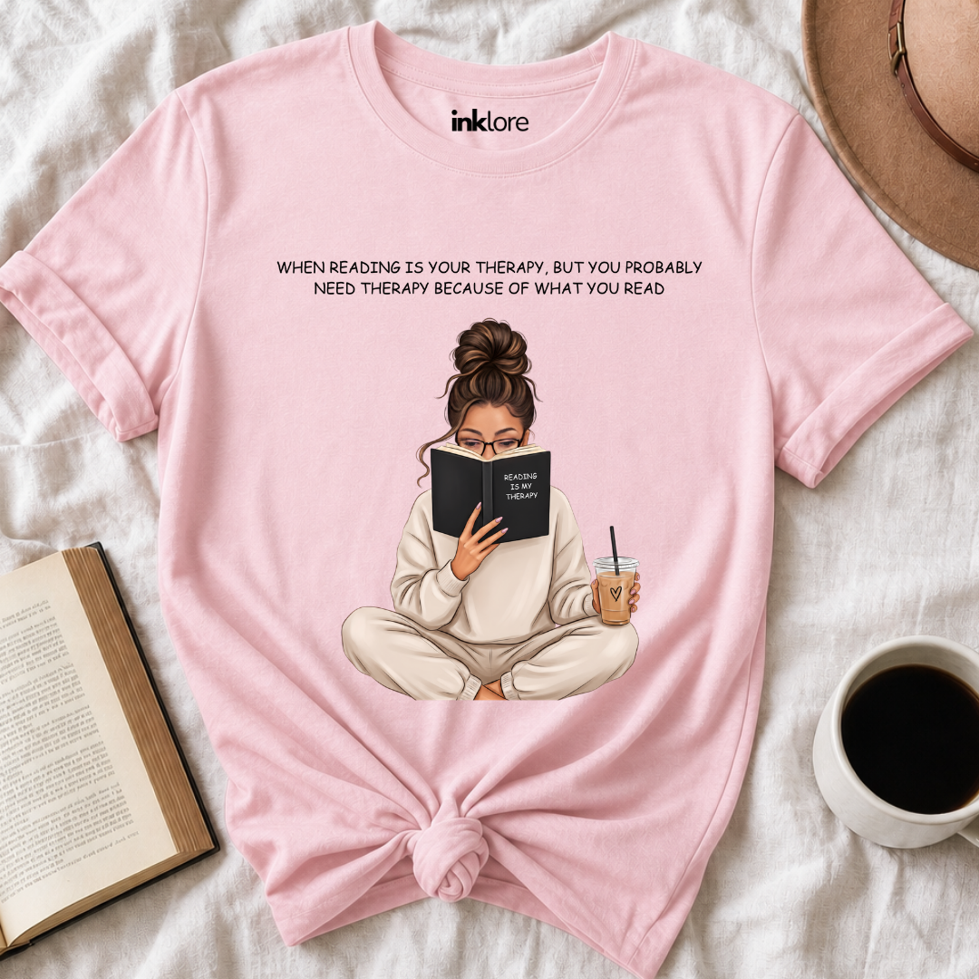 Reading Is My Therapy Graphic T-Shirt Secondary image