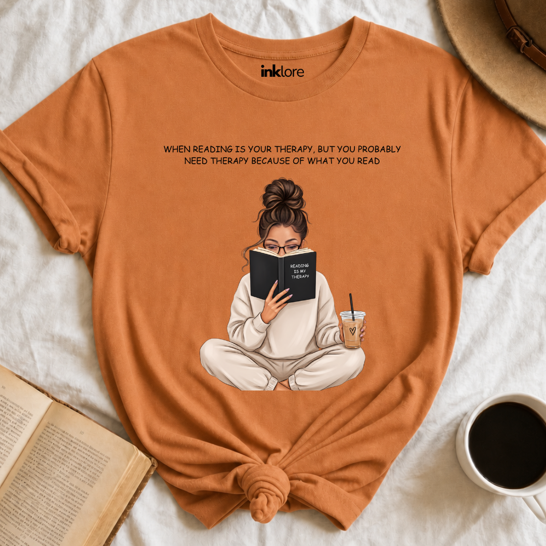 Reading Is My Therapy Graphic T-Shirt