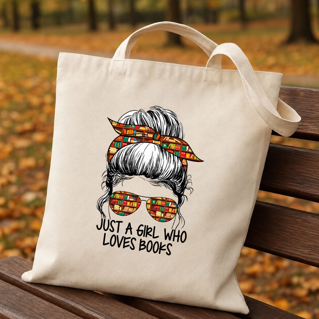 Just A Girl Who Loves Books Canvas Tote Bag Main image