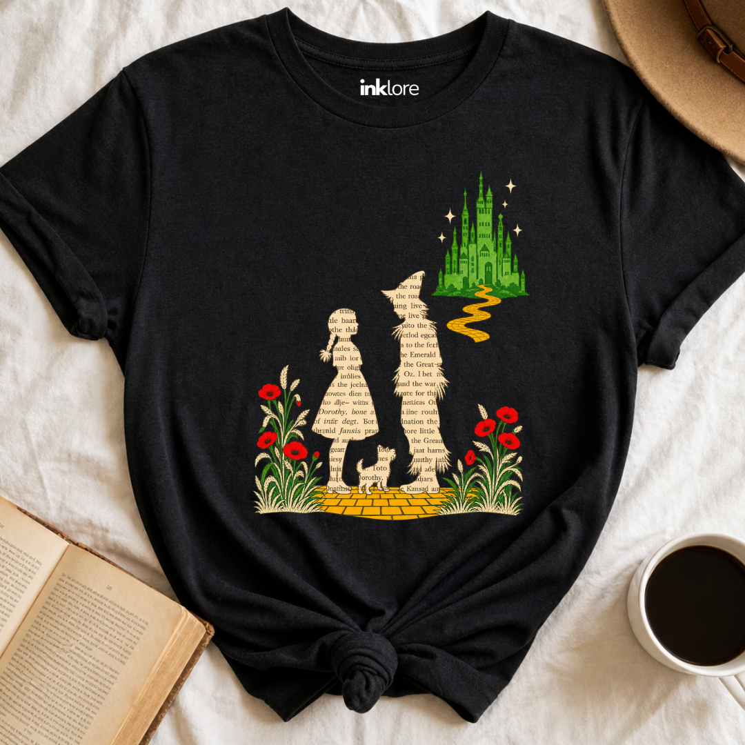 Wizard of Oz Book Page Silhouette T-Shirt