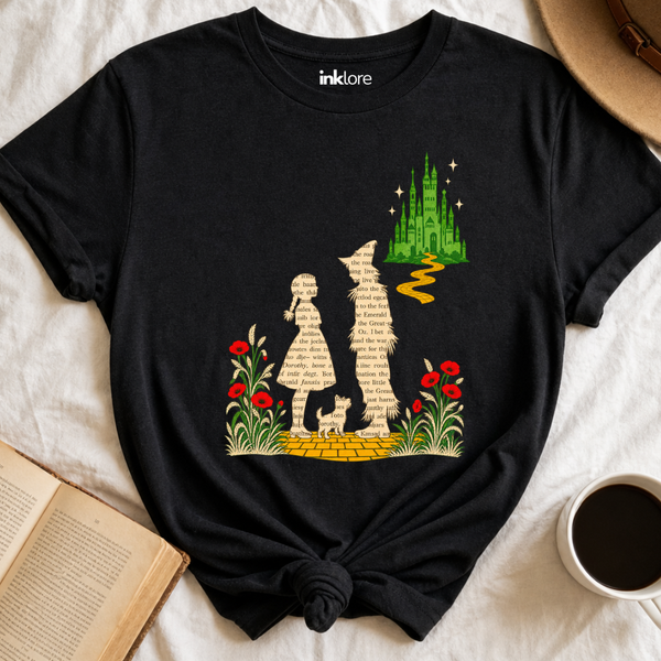Wizard of Oz Book Page Silhouette T-Shirt