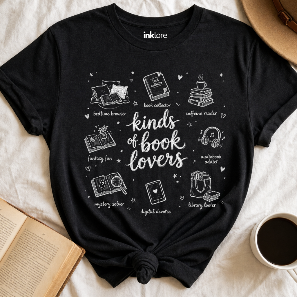 Kinds of Book Lovers Graphic T-Shirt