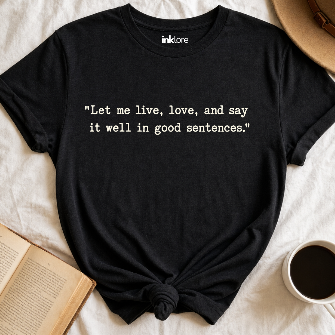 Sylvia Plath Quote T Shirt | Classic Literary Typewriter Graphic Tee Main image