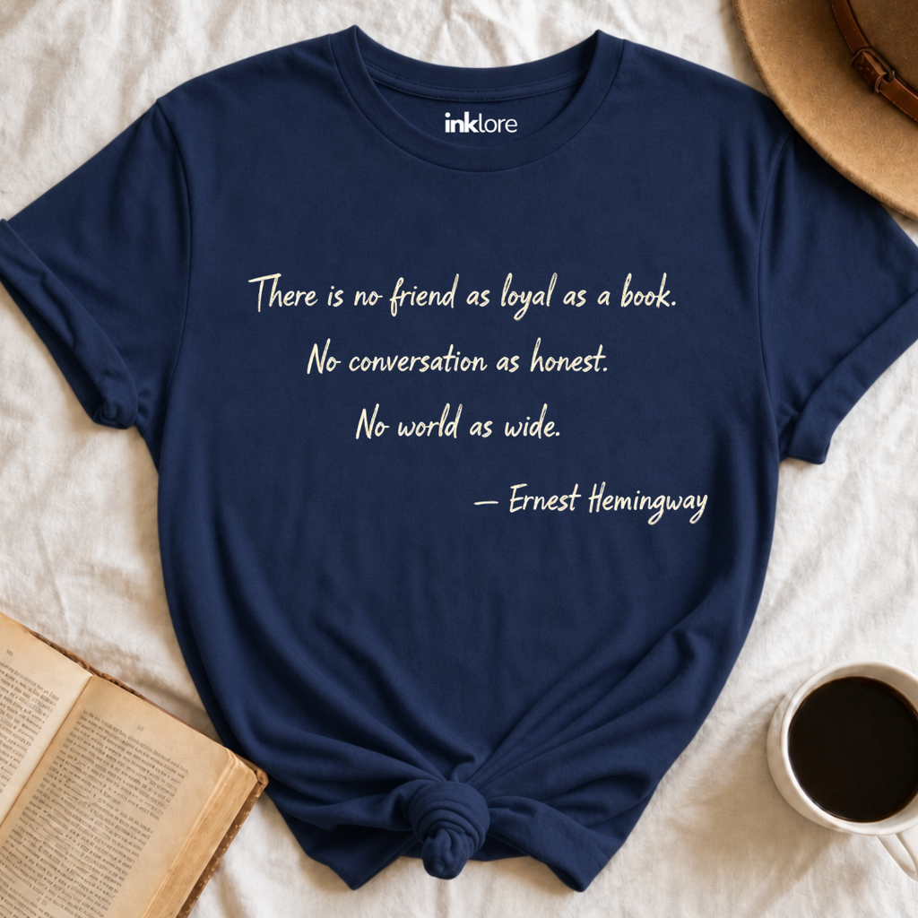 "There Is No Friend As Loyal As A Book" Literary Shirt