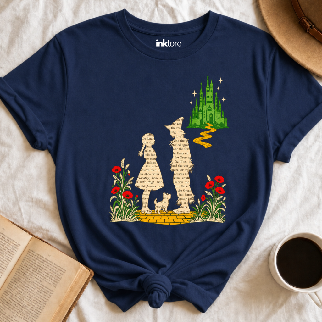 Wizard of Oz Book Page Silhouette T-Shirt