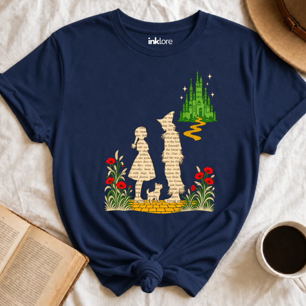 Wizard of Oz Book Page Silhouette T-Shirt