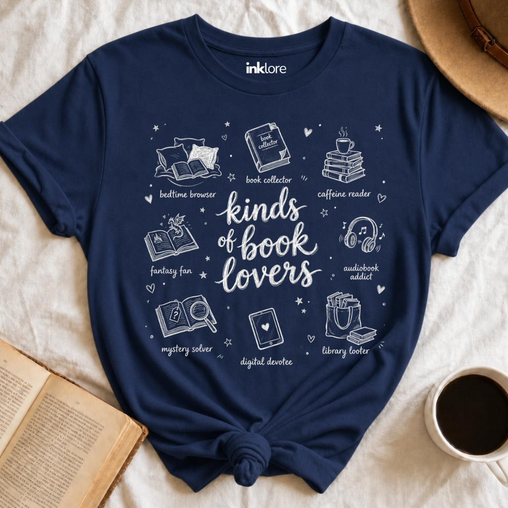 Kinds of Book Lovers Graphic T-Shirt