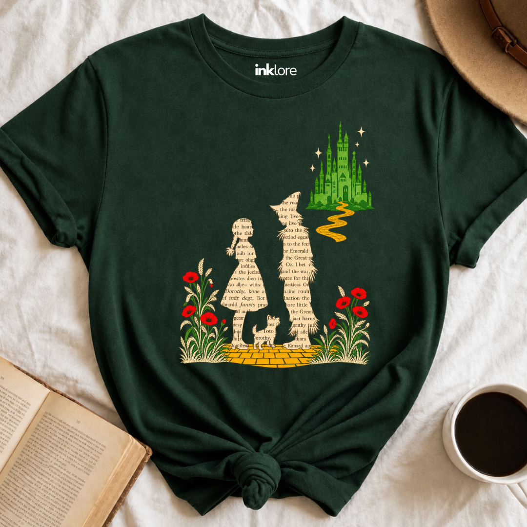 Wizard of Oz Book Page Silhouette T-Shirt