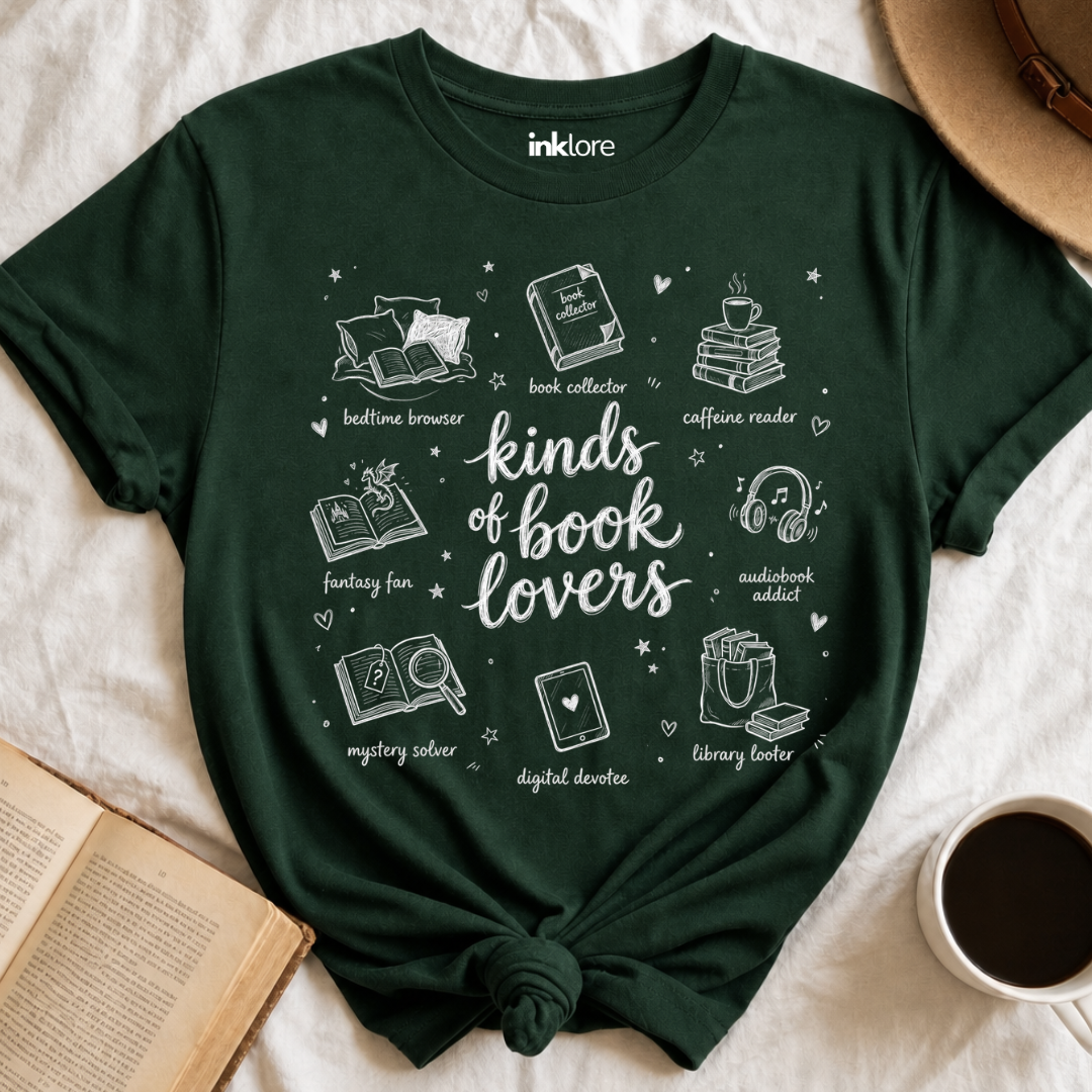 Kinds of Book Lovers Graphic T-Shirt