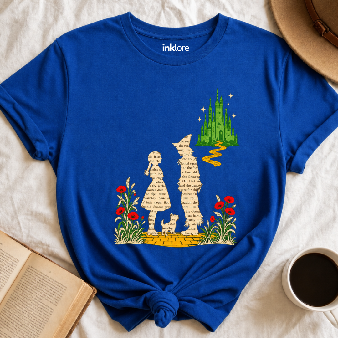 Wizard of Oz Book Page Silhouette T-Shirt