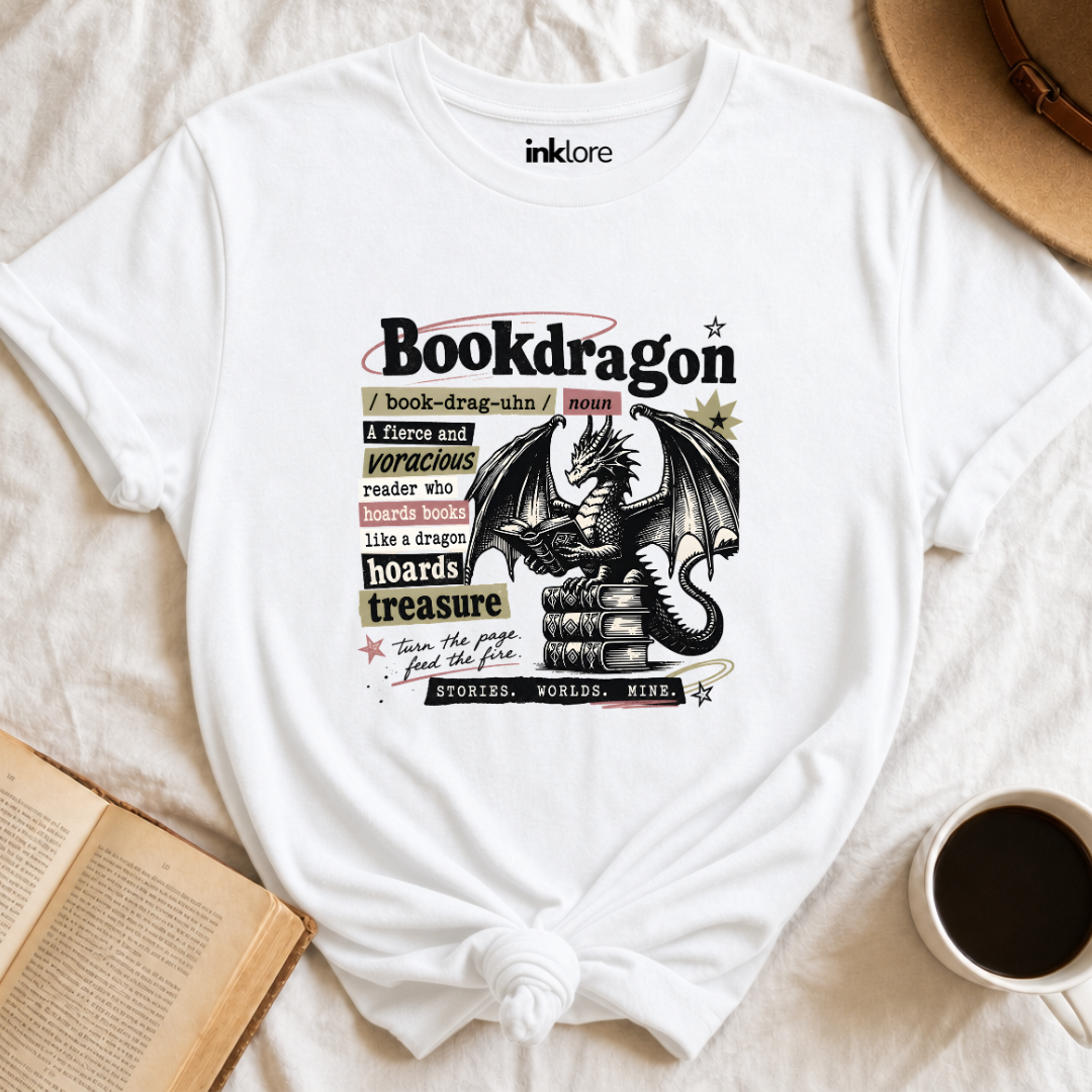 "Bookdragon Definition" T-Shirt | Fantasy Book Lover Graphic Tee & Bookish Reader Gift Main image