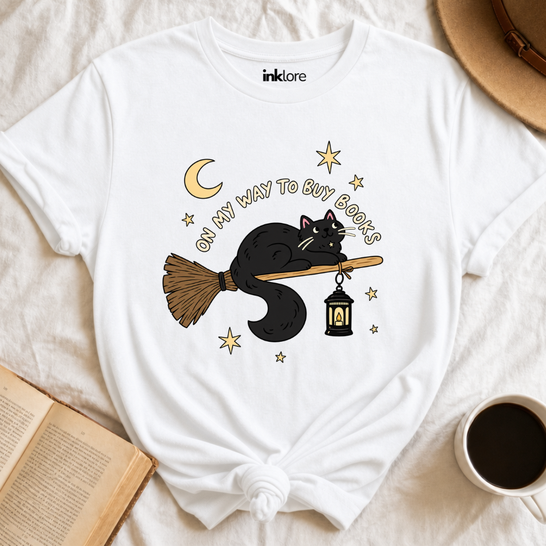 On My Way To Buy Books T-Shirt Main image