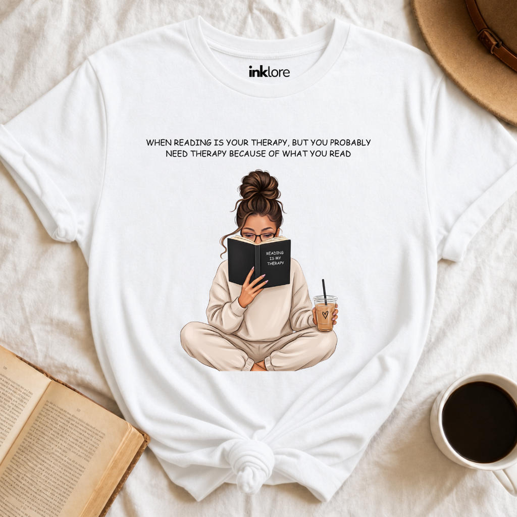 Reading Is My Therapy Graphic T-Shirt