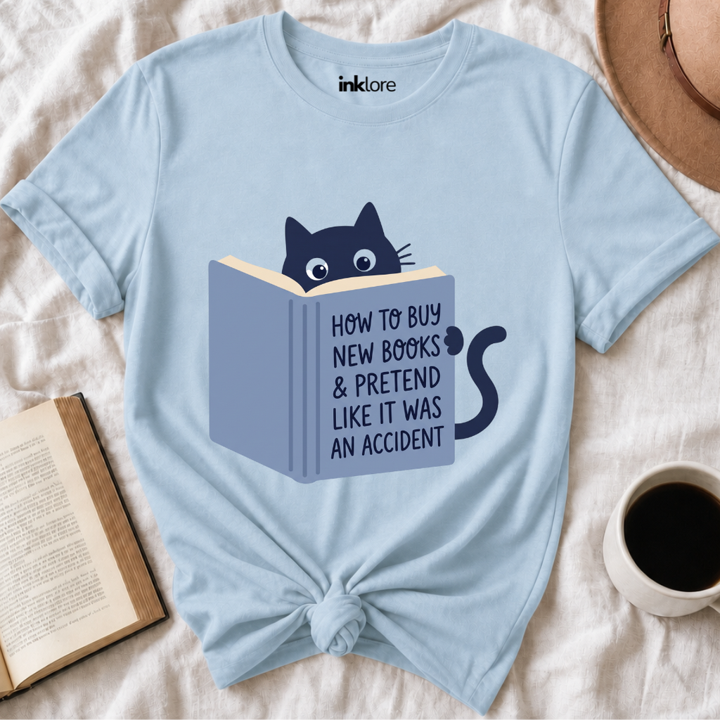 How To Buy New Books Black Cat T Shirt
