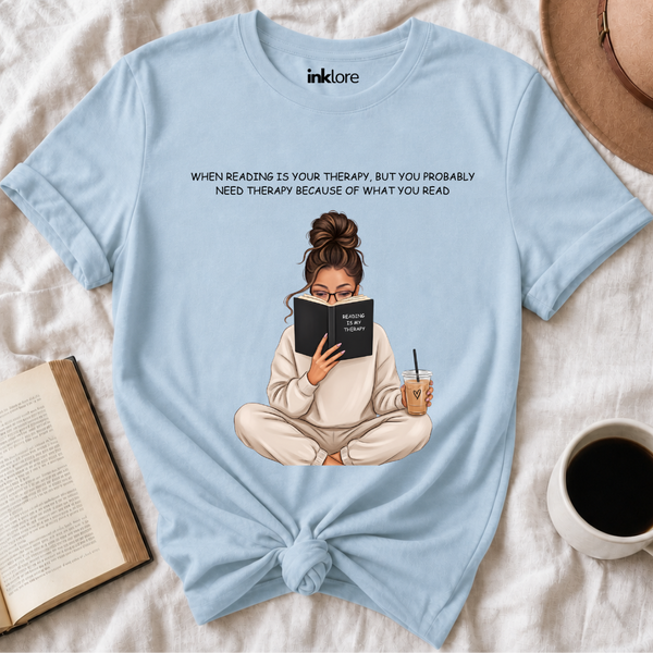 Reading Is My Therapy Graphic T-Shirt