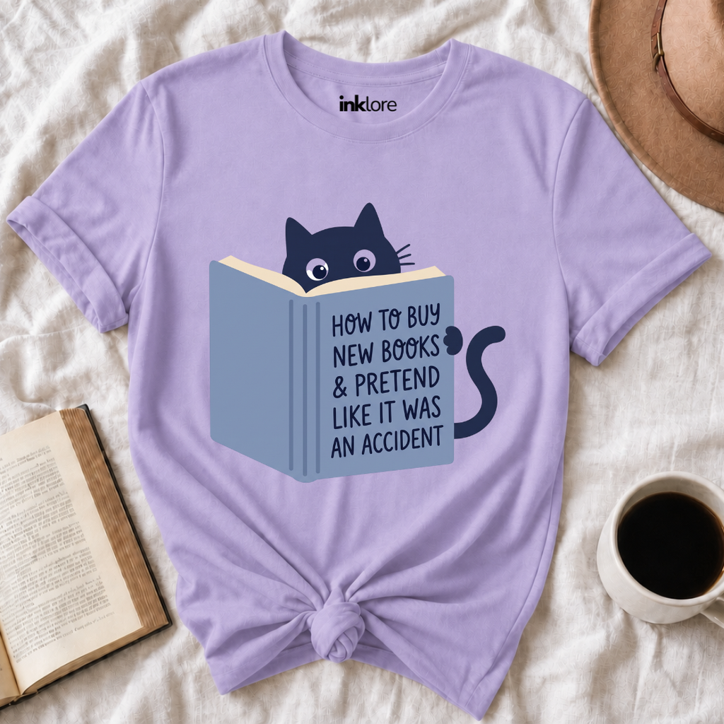 How To Buy New Books Black Cat T Shirt